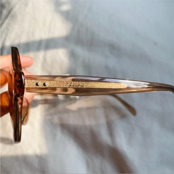 CELINE round oversized acetate retro brown sunglasses NWT - Picture 8 of 12